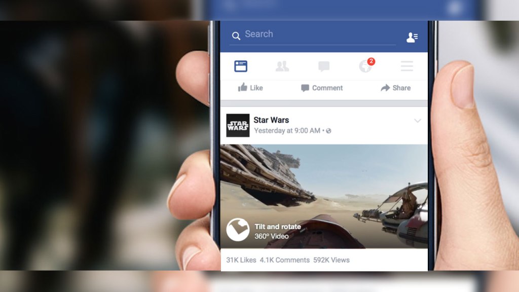 Facebook publica videos en 360 grados